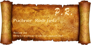 Puchner Rodrigó névjegykártya